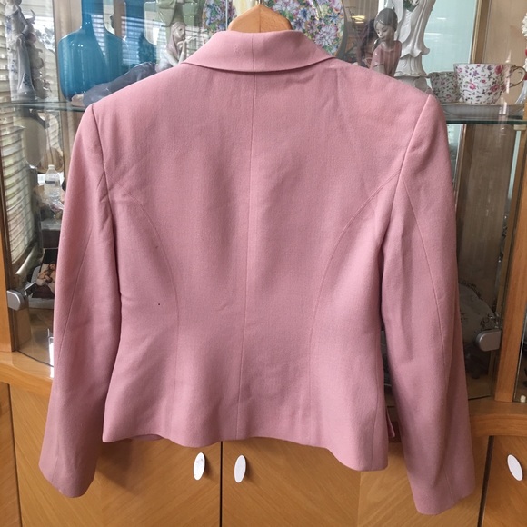 Bebe wool crop Barbie blush pink blazer button down - Picture 5 of 12